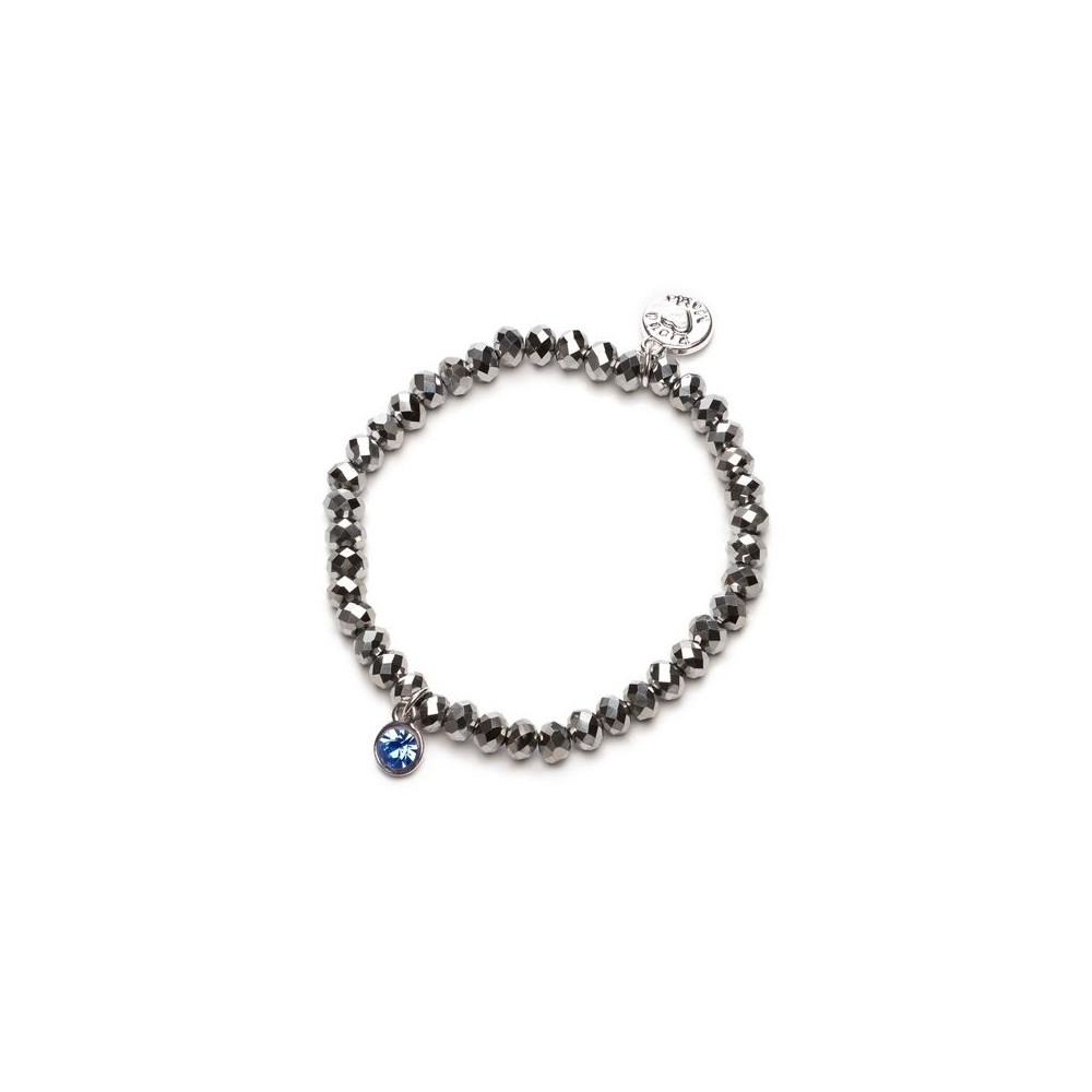 Armband, Charm, Silber Blau