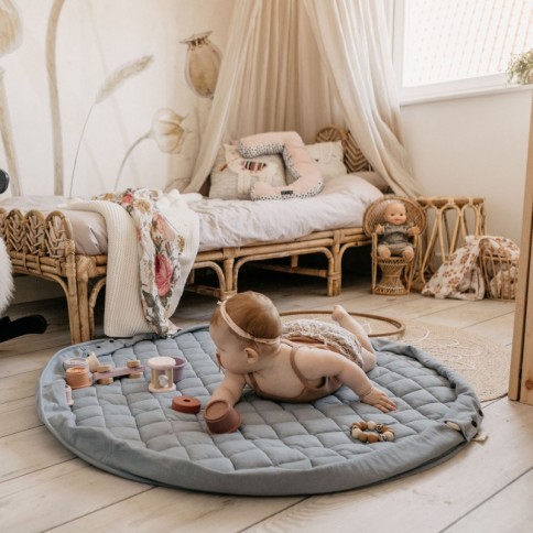 Spielzeugtasche & Krabbeldecke 3-in-1, Dusty Blue