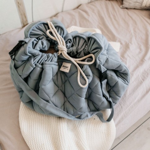 Spielzeugtasche & Krabbeldecke 3-in-1, Dusty Blue