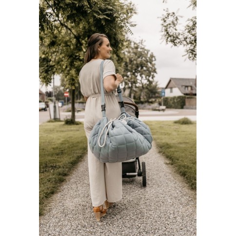 Spielzeugtasche & Krabbeldecke 3-in-1, Dusty Blue