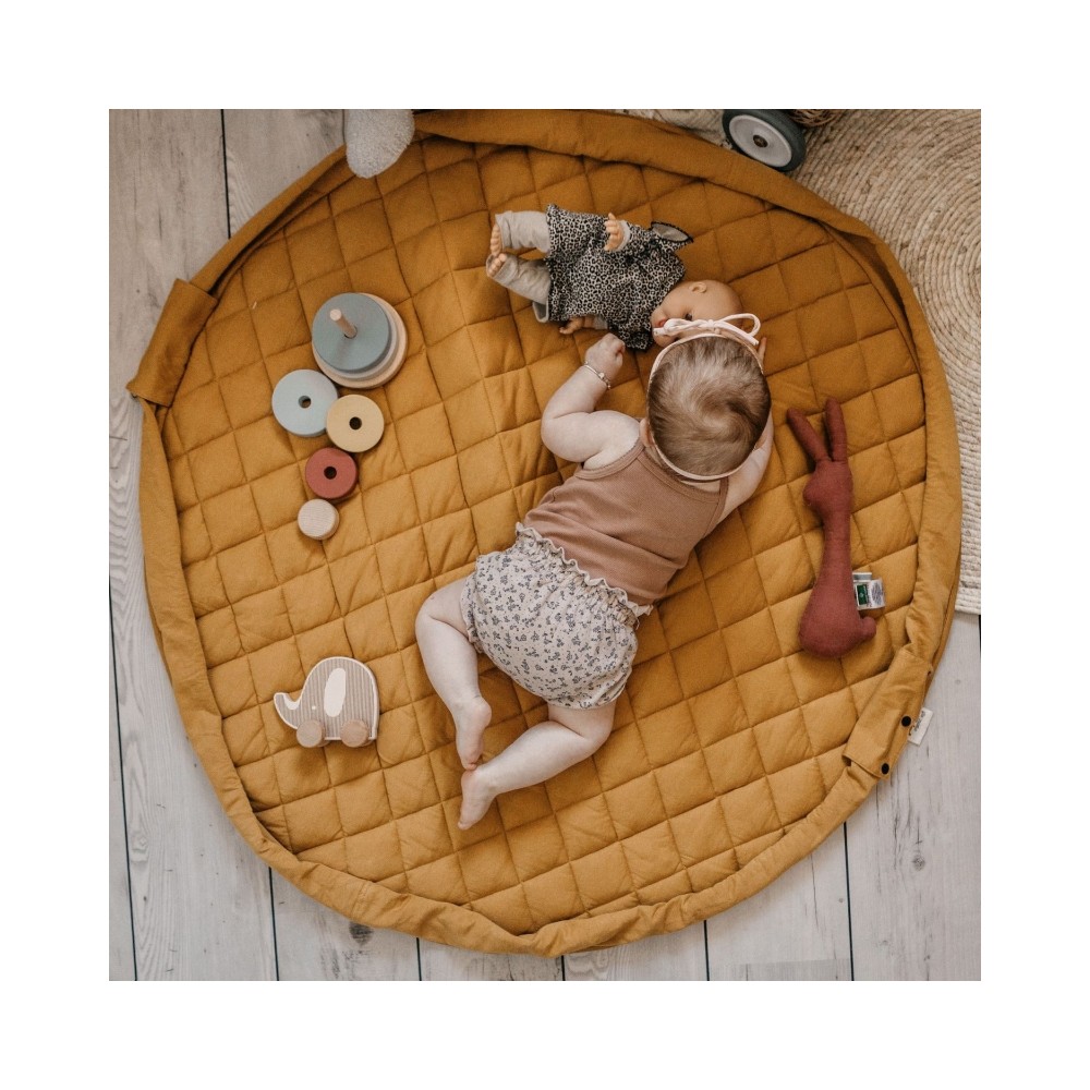 Spielzeugtasche & Krabbeldecke, Mustard Chai Tea