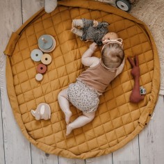 Spielzeugtasche & Krabbeldecke, Mustard Chai Tea