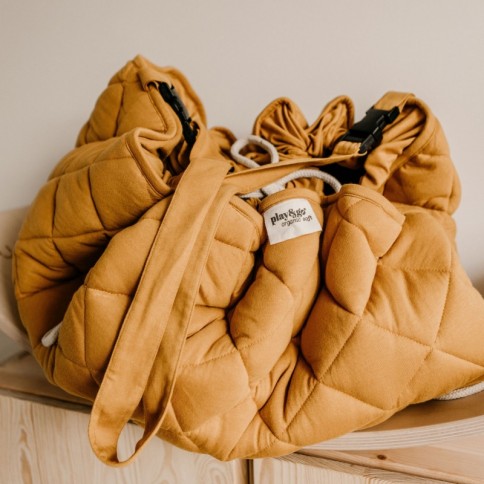 Spielzeugtasche & Krabbeldecke, Mustard Chai Tea