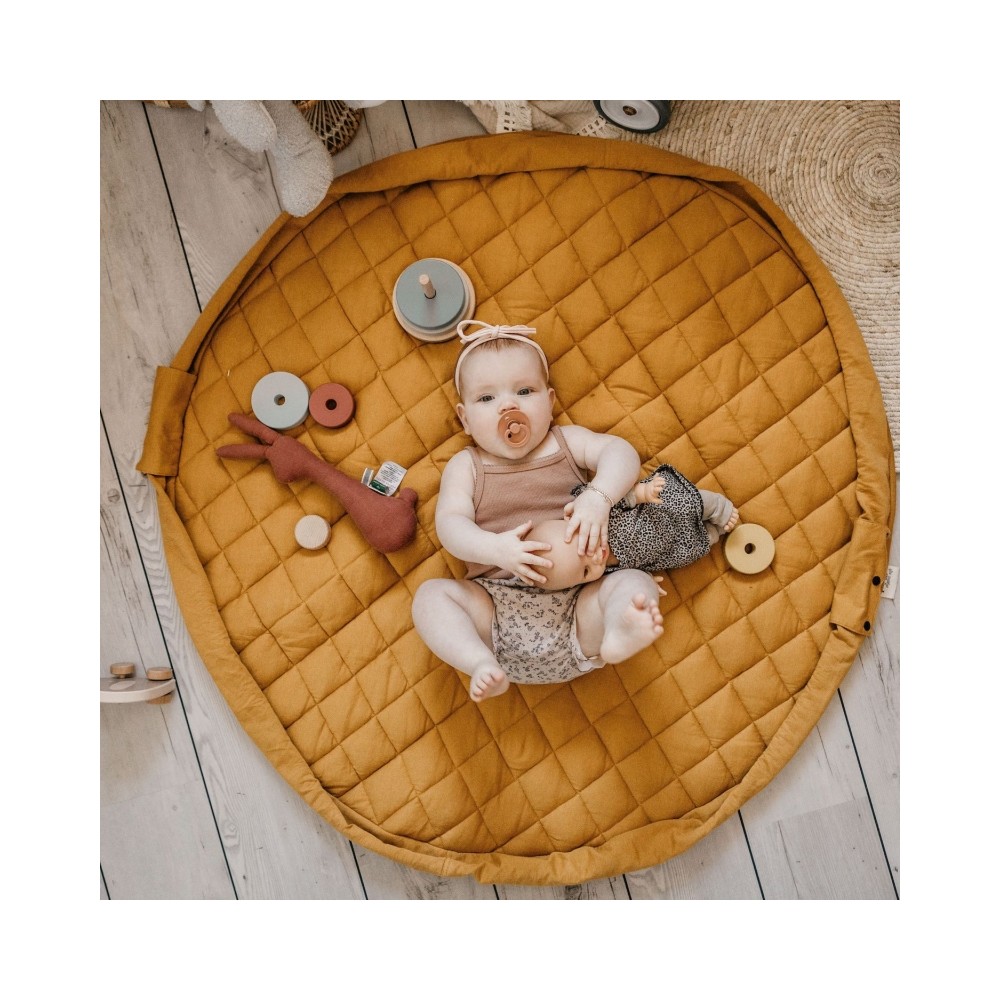 Spielzeugtasche & Krabbeldecke, Mustard Chai Tea