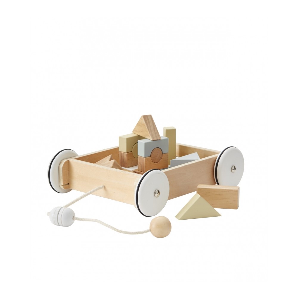 Kids Concept Wagen mit Klötzen