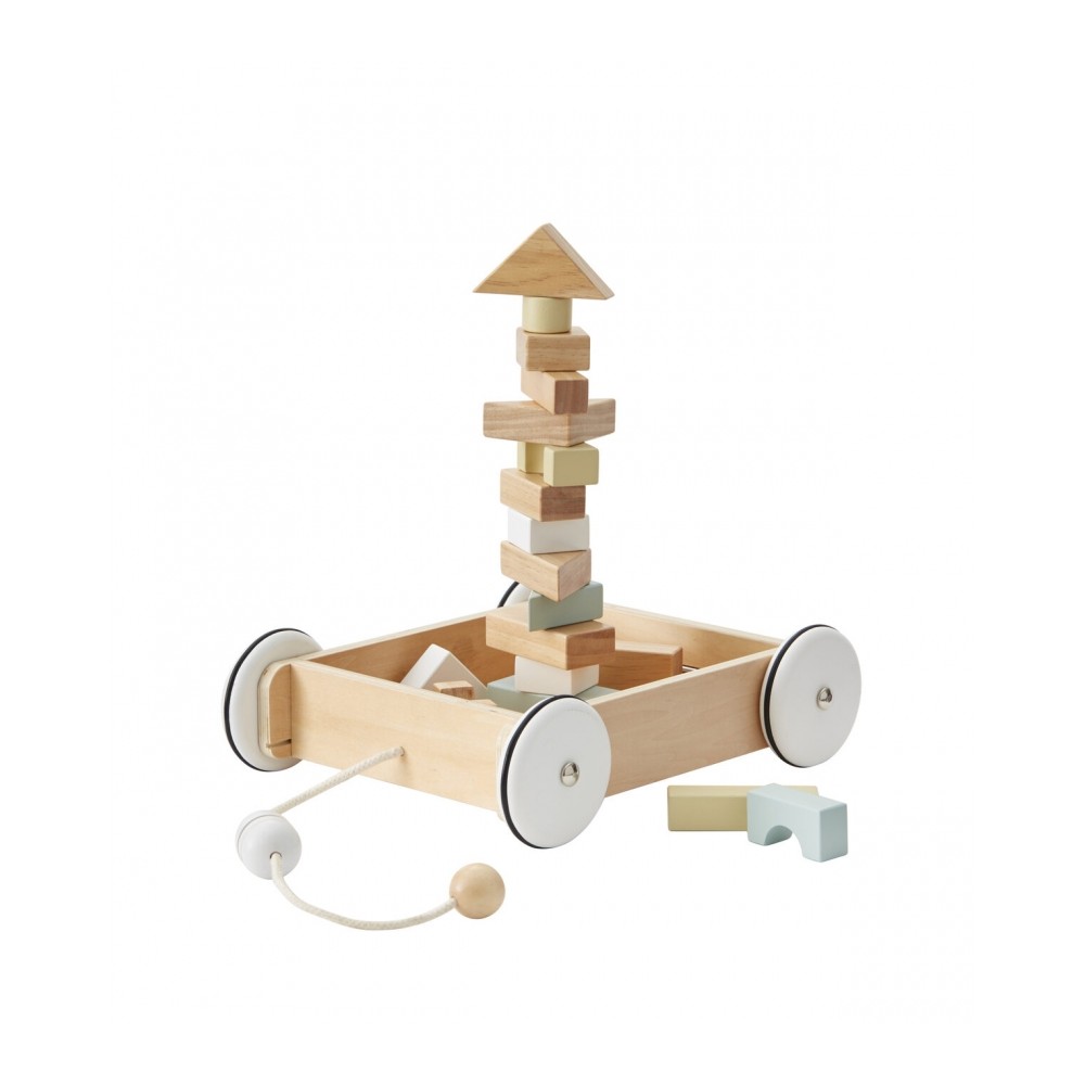 Kids Concept Wagen mit Klötzen