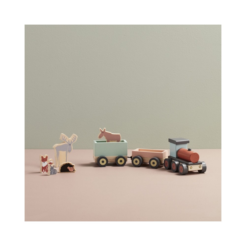 Kids Concept Holzeisenbahn mit Tieren
