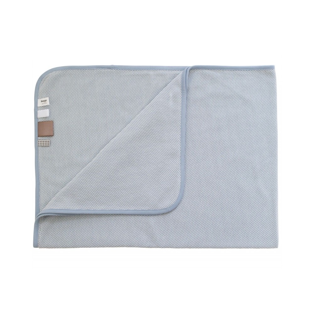 Snoozebaby Decke aus Bio-Baumwolle 75 x 100 cm, Fresh Blue