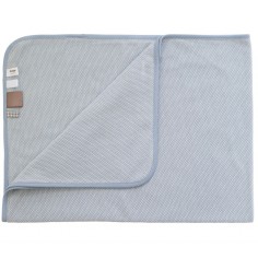 Snoozebaby Decke aus Bio-Baumwolle 75 x 100 cm, Fresh Blue