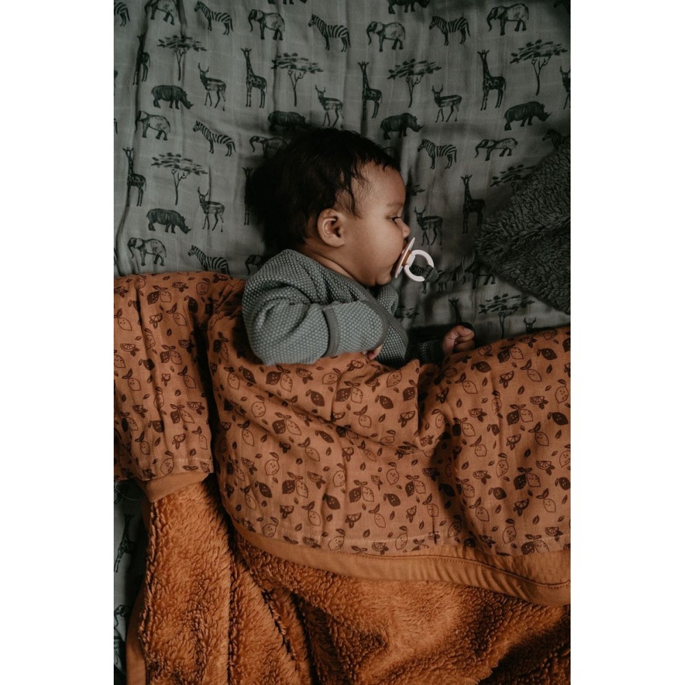 Snoozebaby Ultra-Soft Decke aus Bio-Baumwolle 75 x 100 cm, Midnight Blue