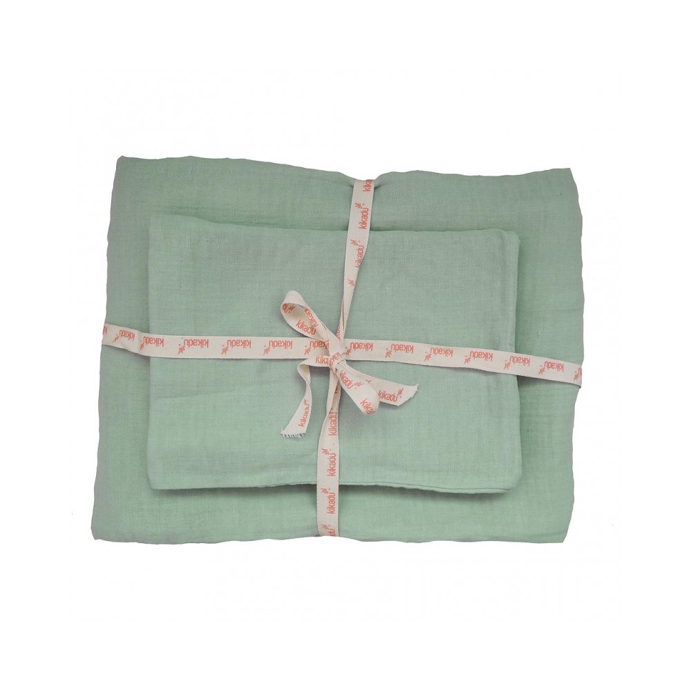 Bettwäsche aus Musselin Baumwolle, Junior, Olive