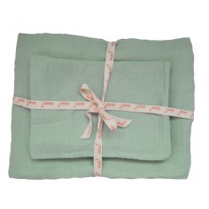 Bettwäsche aus Musselin Baumwolle, Junior, Olive