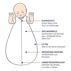 Julius Zöllner Organic Sommerschlafsack, Rainbow 90