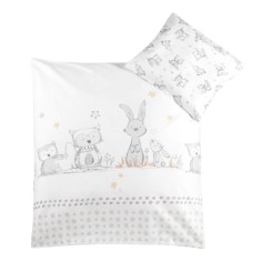 Julius Zöllner Bettwäsche 80/80+35/40, Häschen und Eule