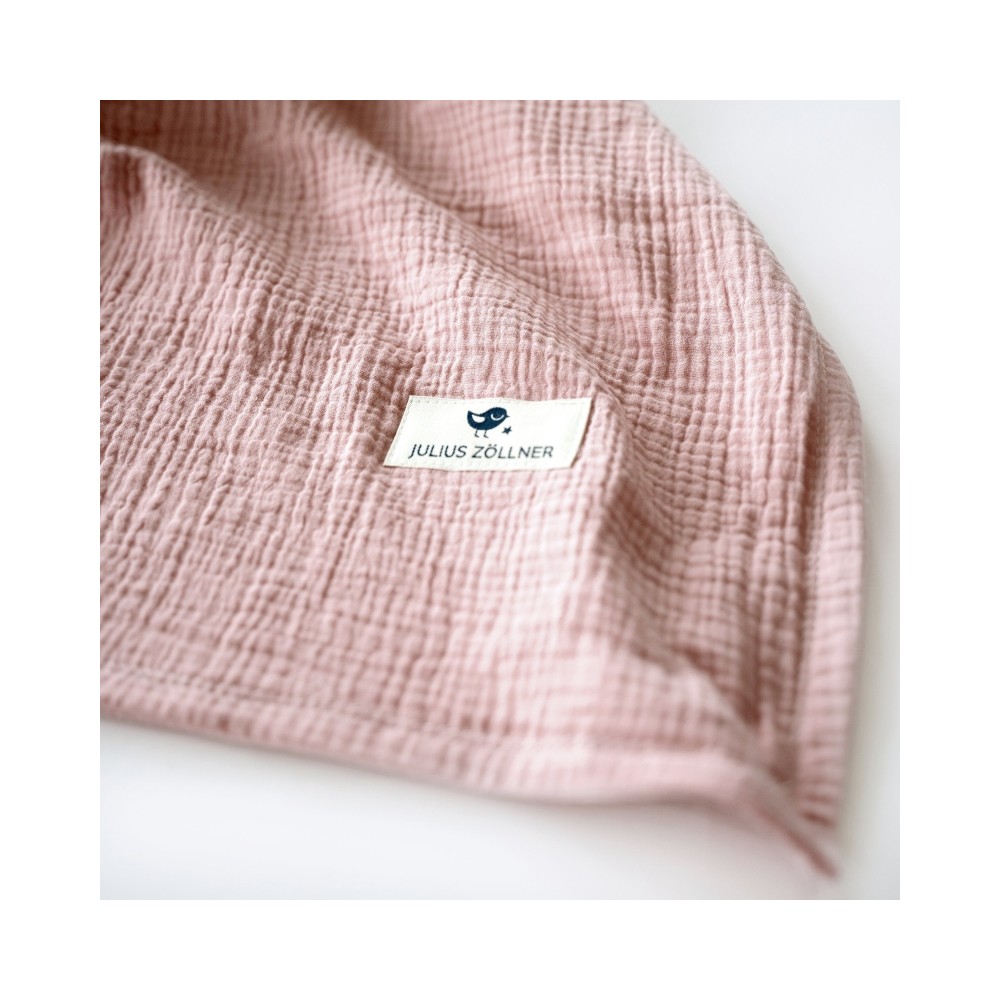 Julius Zöllner Kuscheldecke Musselin 70/100, Dusty Rose