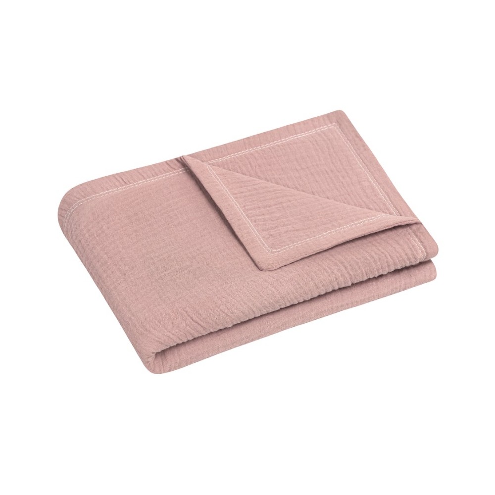 Julius Zöllner Kuscheldecke Musselin 70/100, Dusty Rose