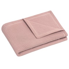 Julius Zöllner Kuscheldecke Musselin 70/100, Dusty Rose
