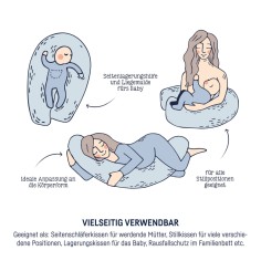 Julius Zöllner Stillkissen 190, Uni Taupe