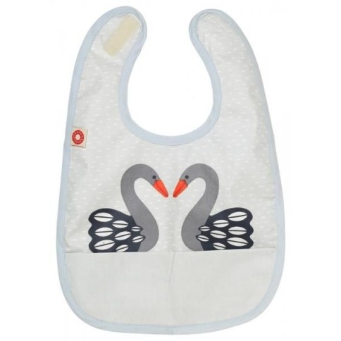 Franck & Fischer Lätzchen, Schwäne - dunkel