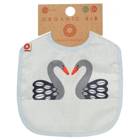 Franck & Fischer Lätzchen, Schwäne - dunkel