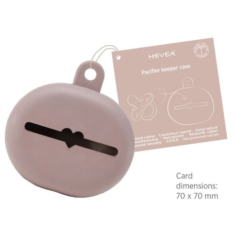 Hevea Schnullerbox aus Naturkautschuk, Tan Beige
