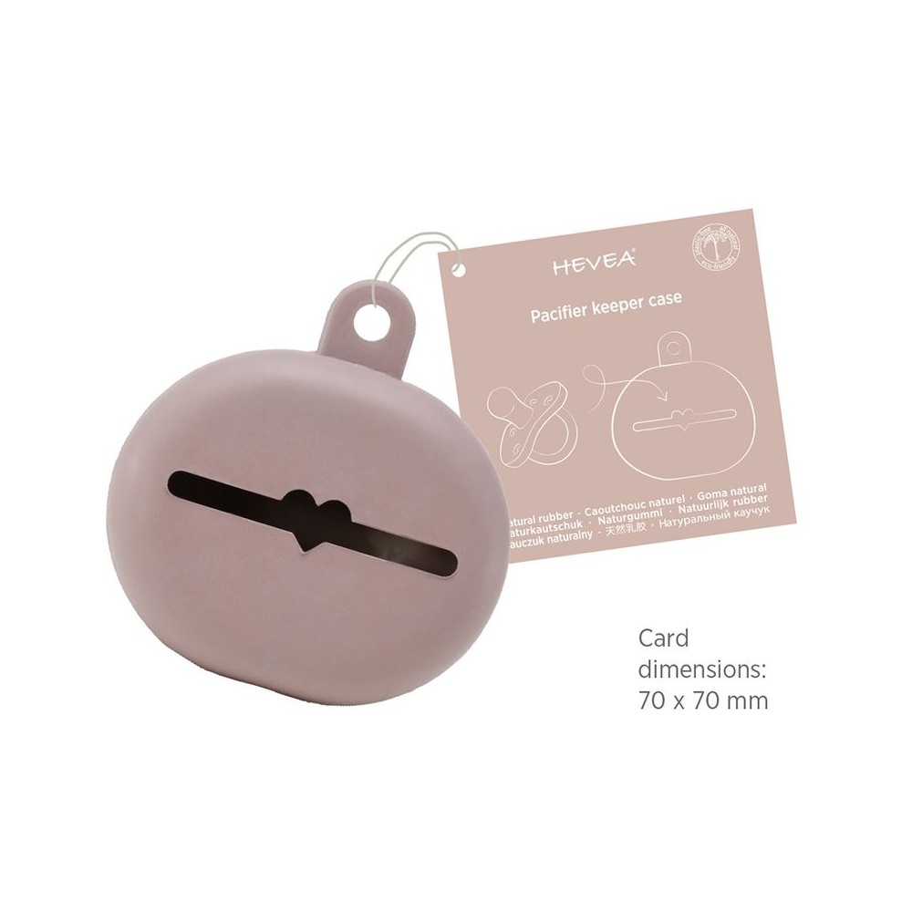 Hevea Schnullerbox aus Naturkautschuk, Tan Beige