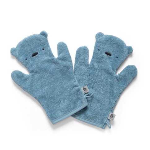 Sebra Frottee-Waschhandschuh-Set Milo, Powder Blue