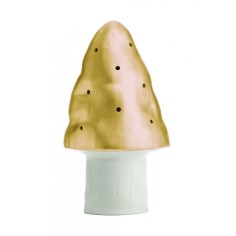 Nachttisch Lampe Kleiner Pilz, Gold