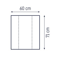 2-Keil Mulde Wickelauflage, Folie Star Beige