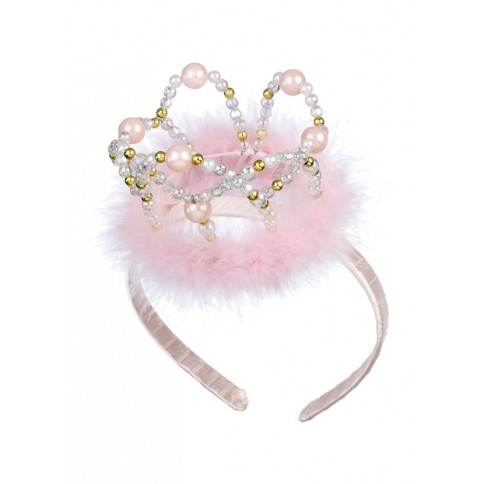 Haarreif Krone Alexandra, hellrosa