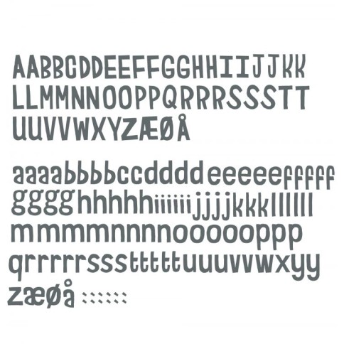 Sebra Wandsticker, Buchstaben Grau