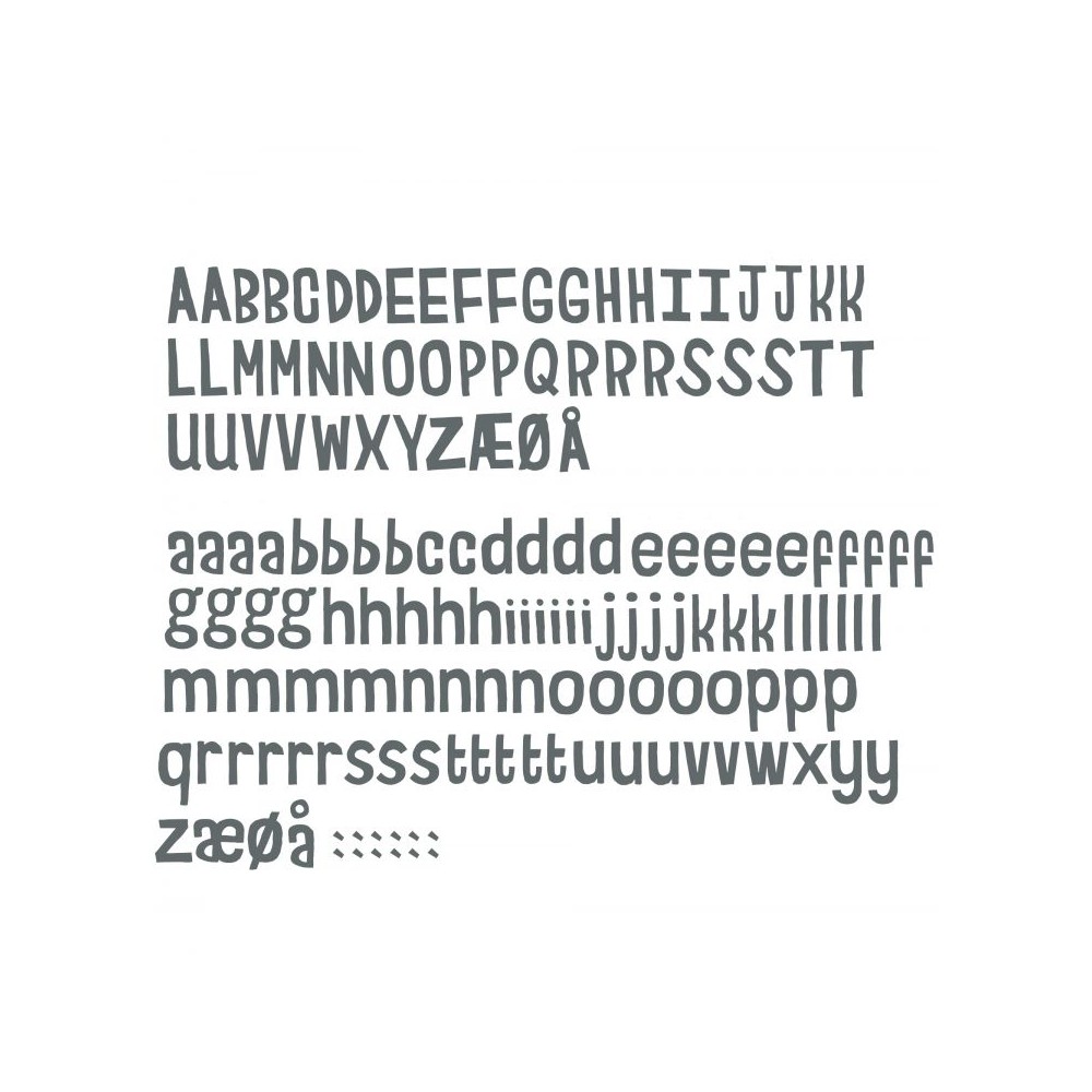Sebra Wandsticker, Buchstaben Grau