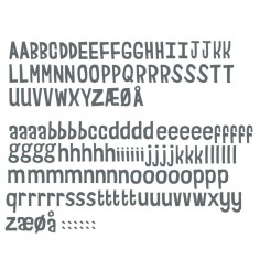 Sebra Stickers muraux, lettres gris