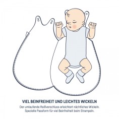 Julius Zöllner Babyschlafsack Musselin 62/68, Ivory