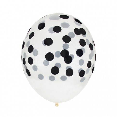 My Little Day Ballons en latex, 5 pcs. - Confetti noir