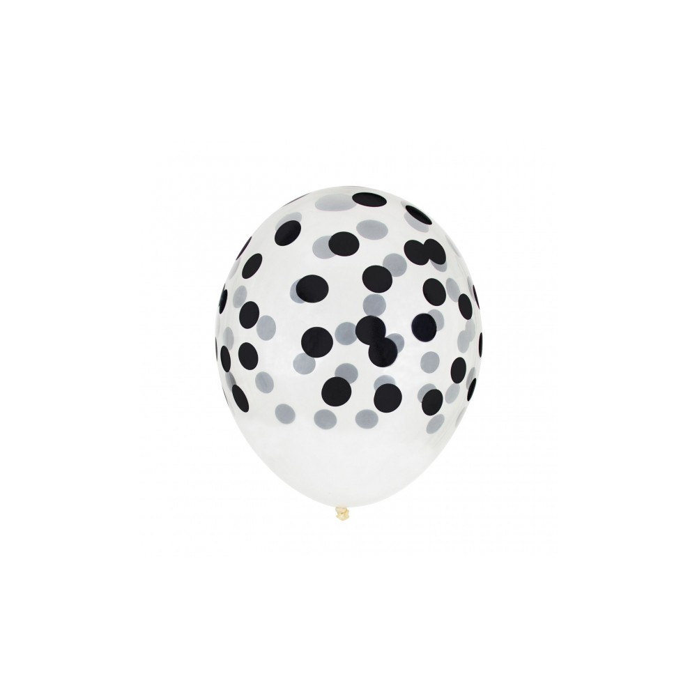 My Little Day Luftballone aus Latex, 5 Stk. - Confetti Black