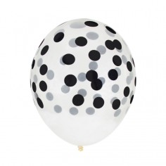 My Little Day Ballons en latex, 5 pcs. - Confetti noir