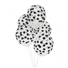 My Little Day Ballons en latex, 5 pcs. - Confetti noir