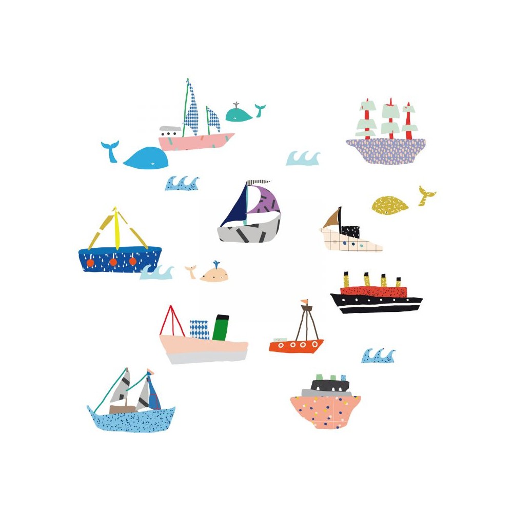 Autocollants muraux Mimilou juste une touche, bateau