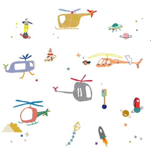 Autocollants muraux Mimilou, Aviation