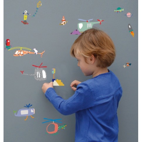 Autocollants muraux Mimilou, Aviation