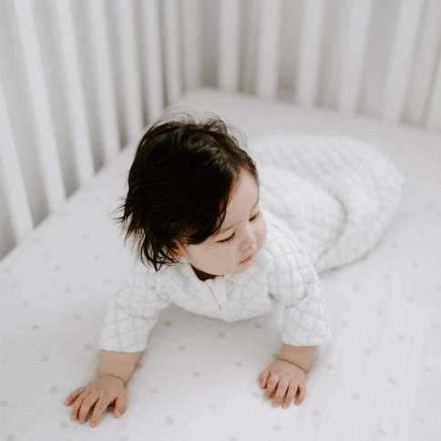 Snug Fit Schlafsack, creme/ minze