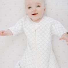 Snug Fit Schlafsack, creme/ minze