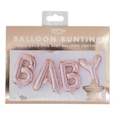Rose Gold-Baby-Dusche-Ballon-Wimpelkette