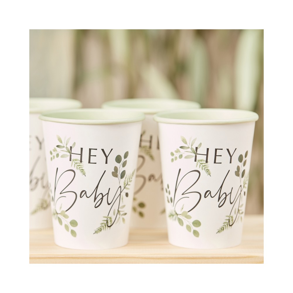 Botanische Hey Baby Kartonbecher