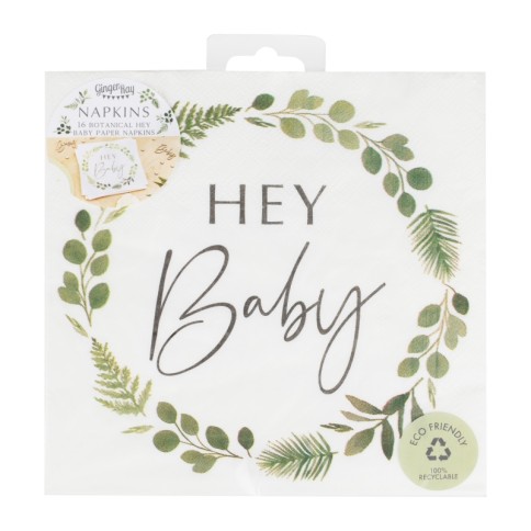 Hey Babyparty-botanische Servietten