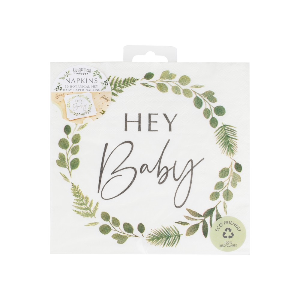 Hey Babyparty-botanische Servietten