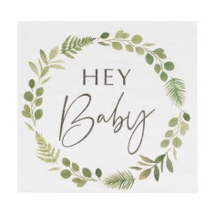 Hey Babyparty-botanische Servietten