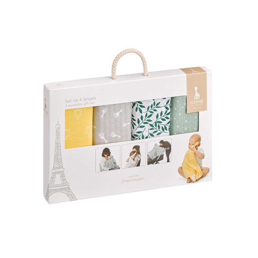 Sophie la girafe Spucktücher - 4er Set (70 x 70 cm)