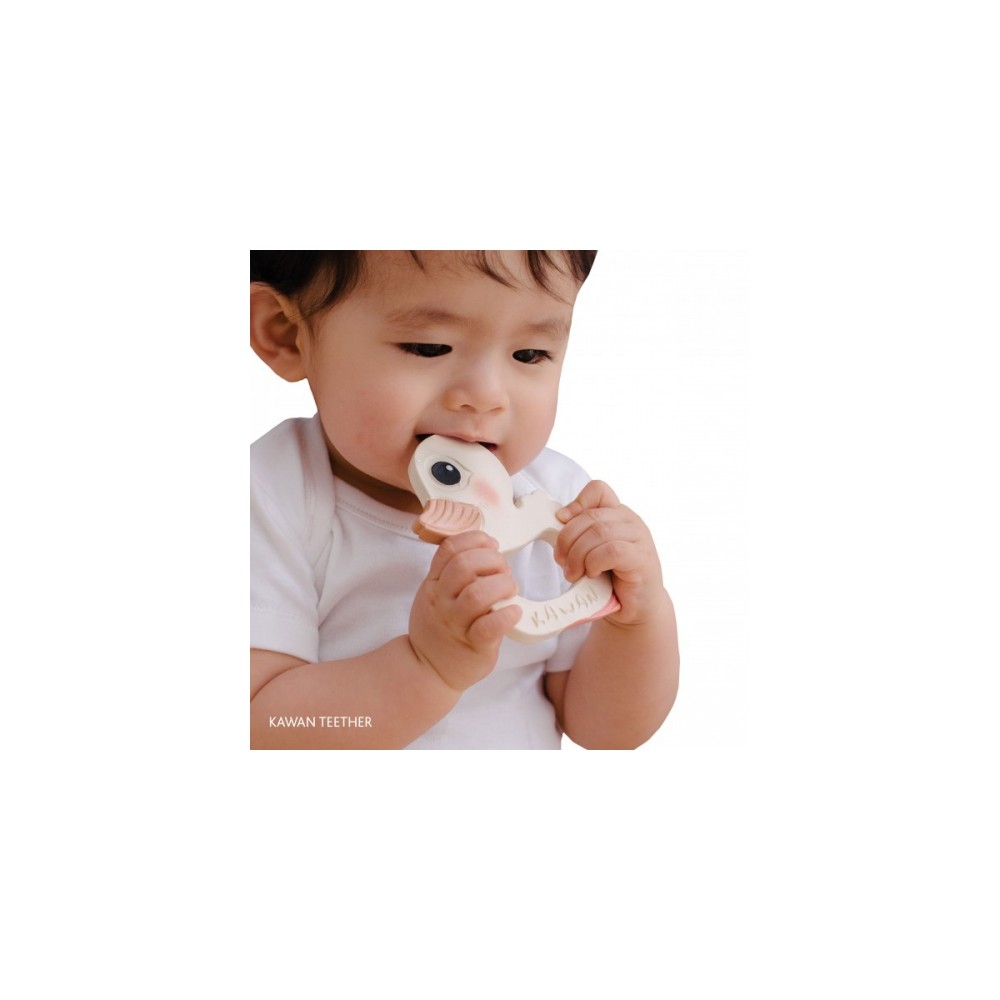 HEVEA Kawan Geschenkset - Beissring + Ring, Sandy Nude